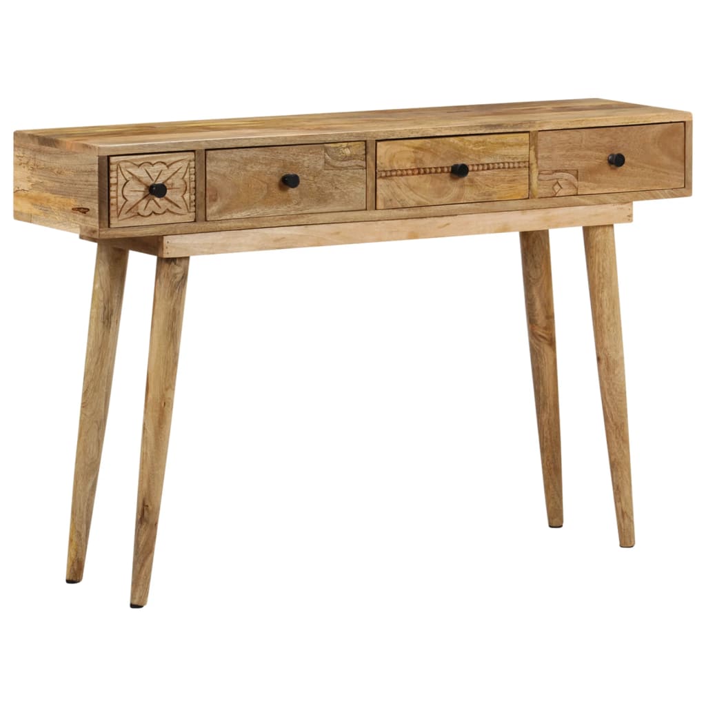 Table Console 110X30X Bois De Manguier Massif