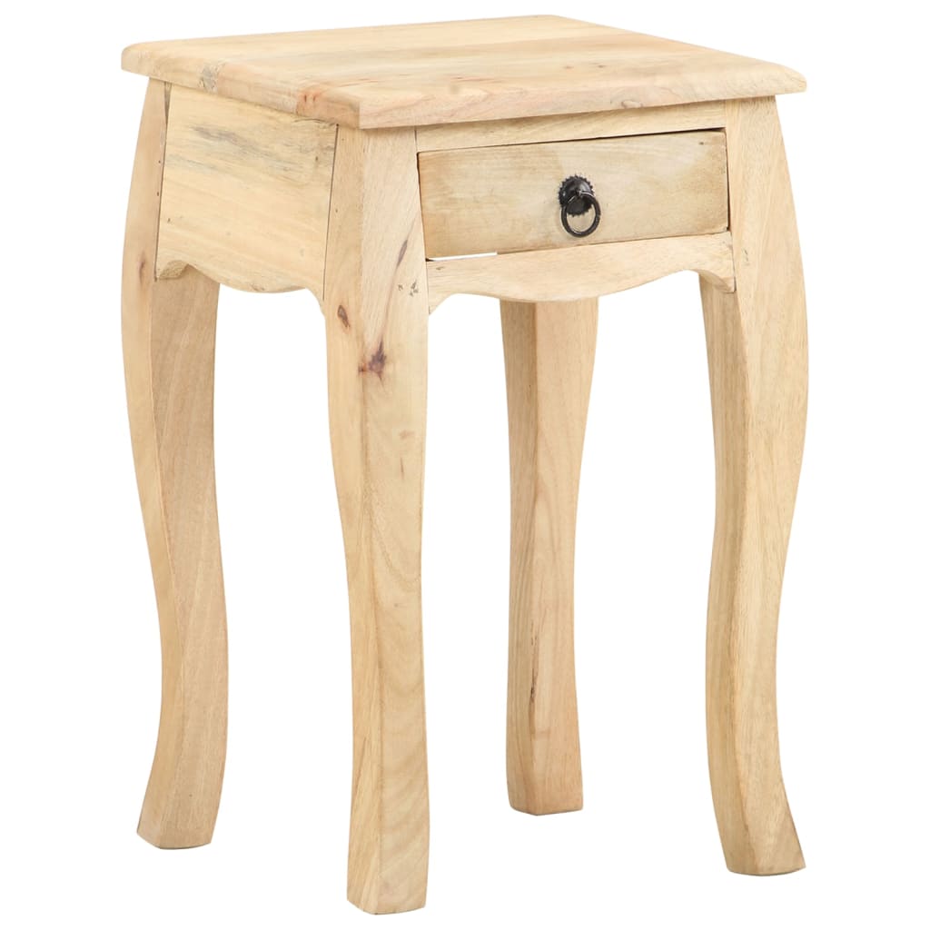 Table De Chevet 28X28X46 Cm Bois De Manguier Massif