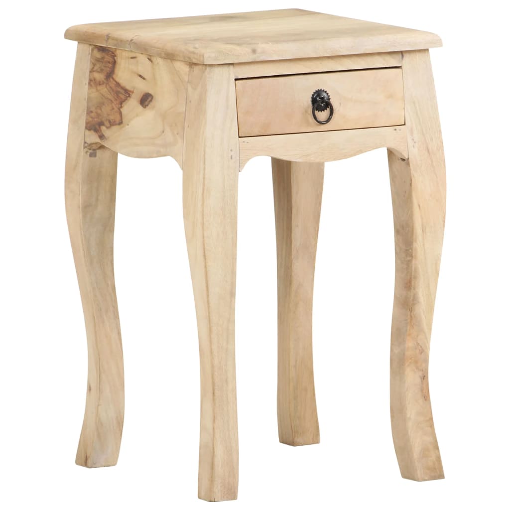 Table De Chevet 28X28X46 Cm Bois De Manguier Massif