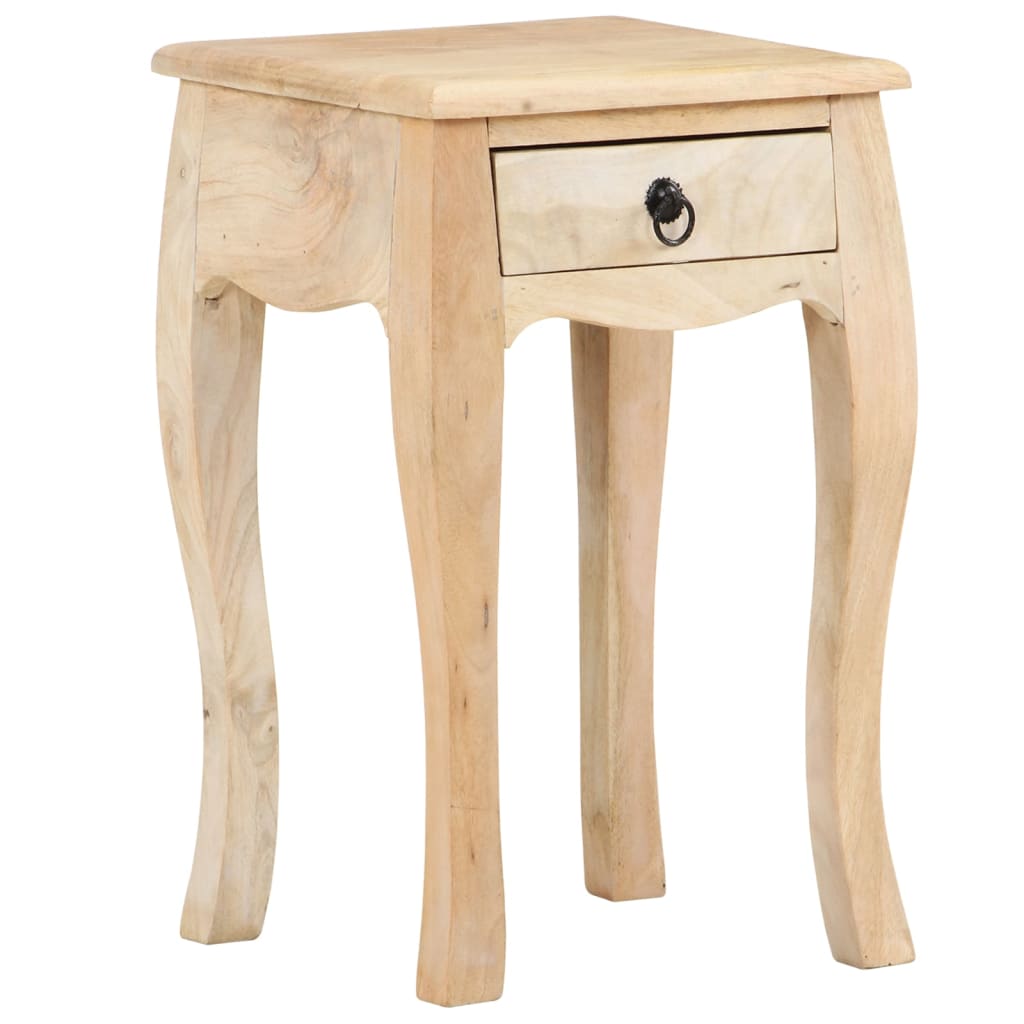 Table De Chevet 28X28X46 Cm Bois De Manguier Massif
