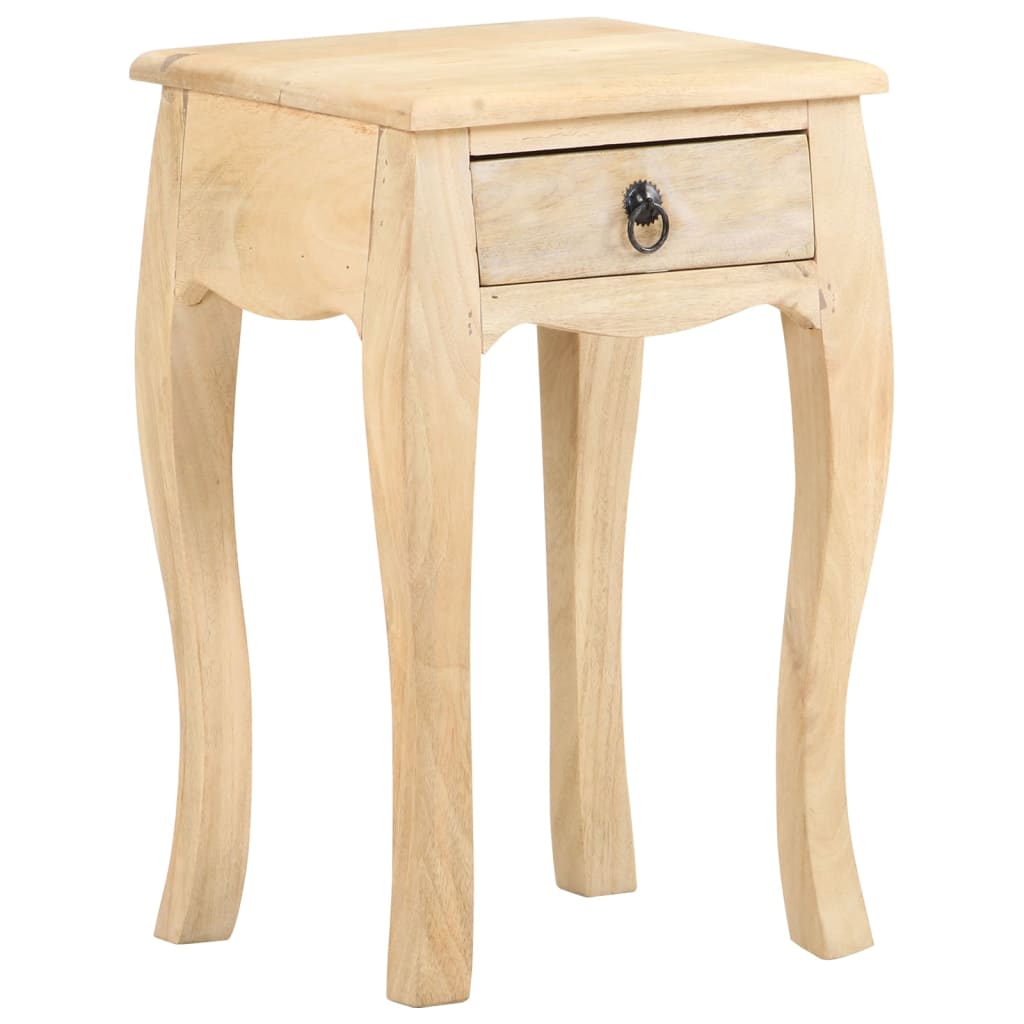 Table De Chevet 28X28X46 Cm Bois De Manguier Massif