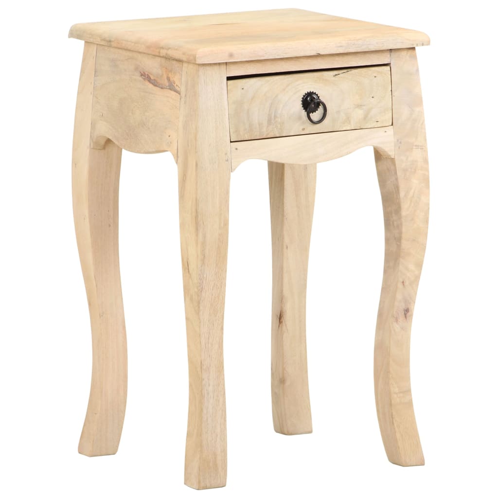 Table De Chevet 28X28X46 Cm Bois De Manguier Massif