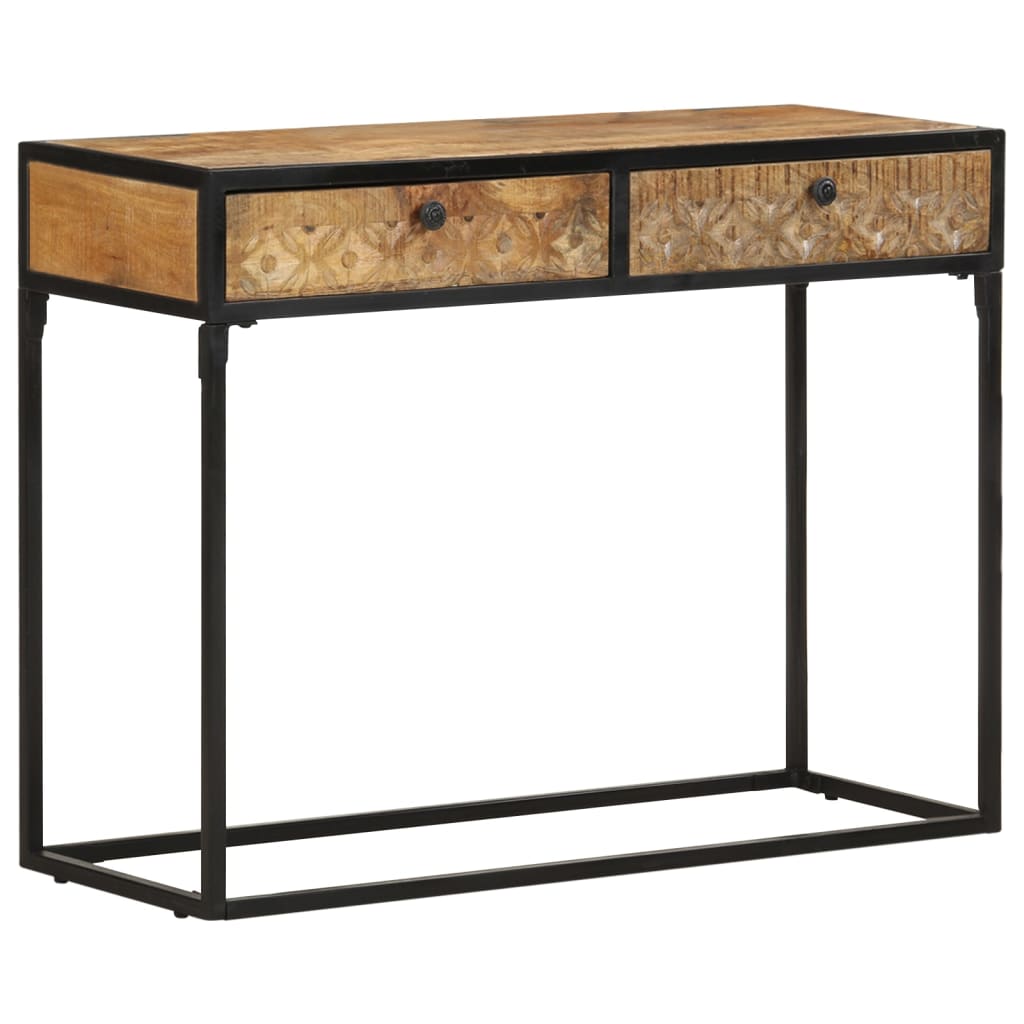 Table Console 100X35X75 Cm Bois De Manguier Massif