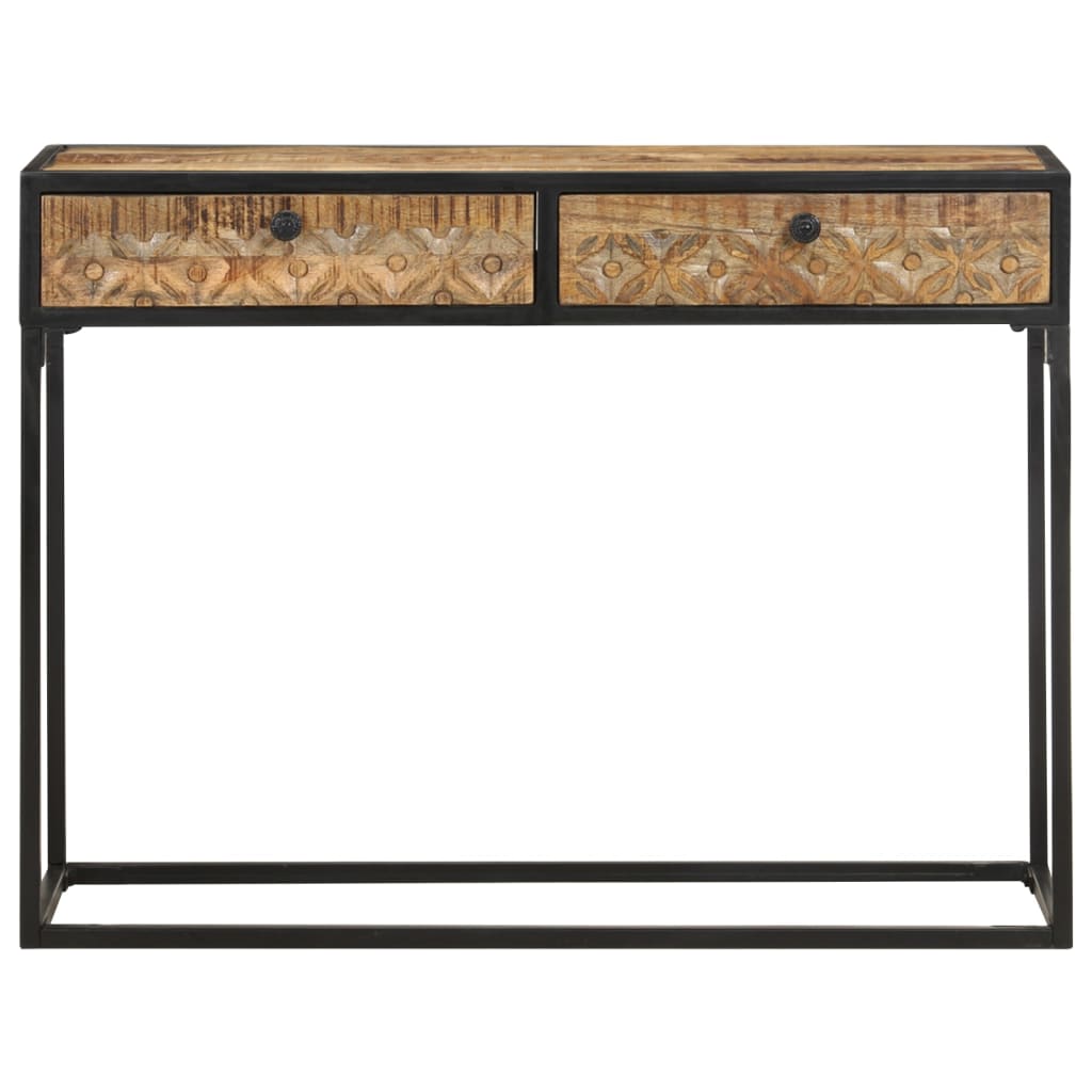 Table Console 100X35X75 Cm Bois De Manguier Massif