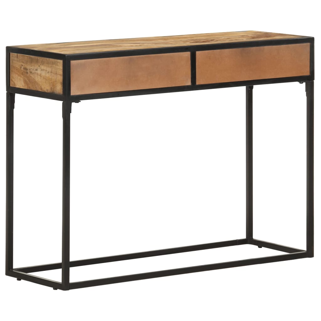 Table Console 100X35X75 Cm Bois De Manguier Massif