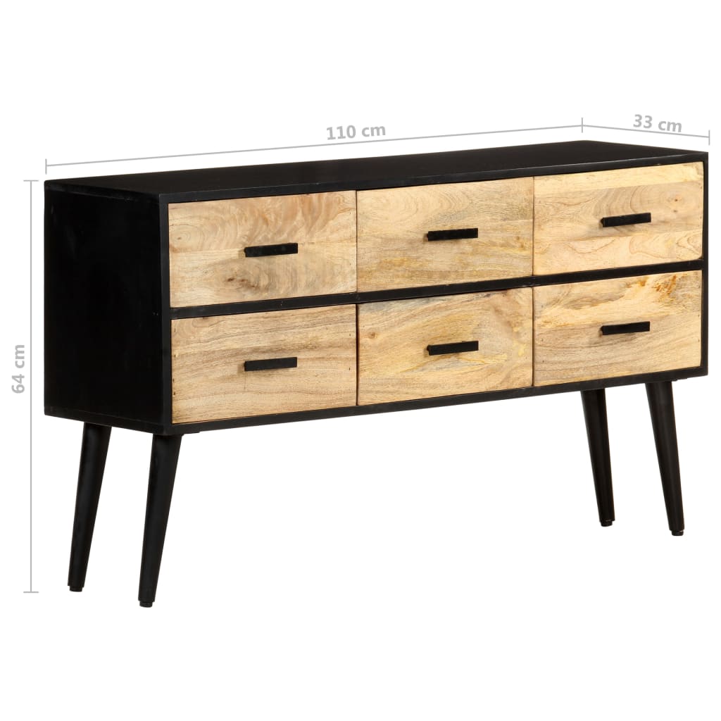 Buffet 110X33X64 Cm Bois De Manguier Massif