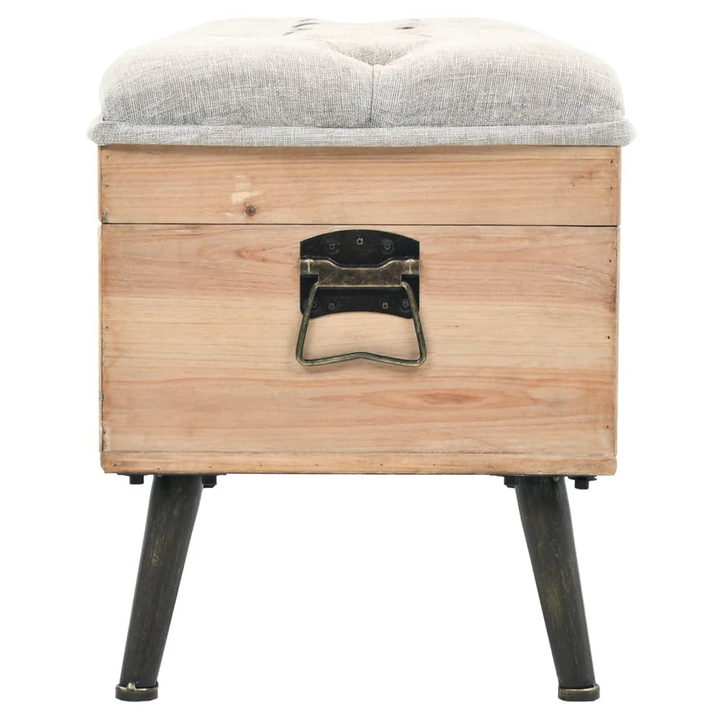 Banc De Rangement 110 Cm Bois De Sapin Massif