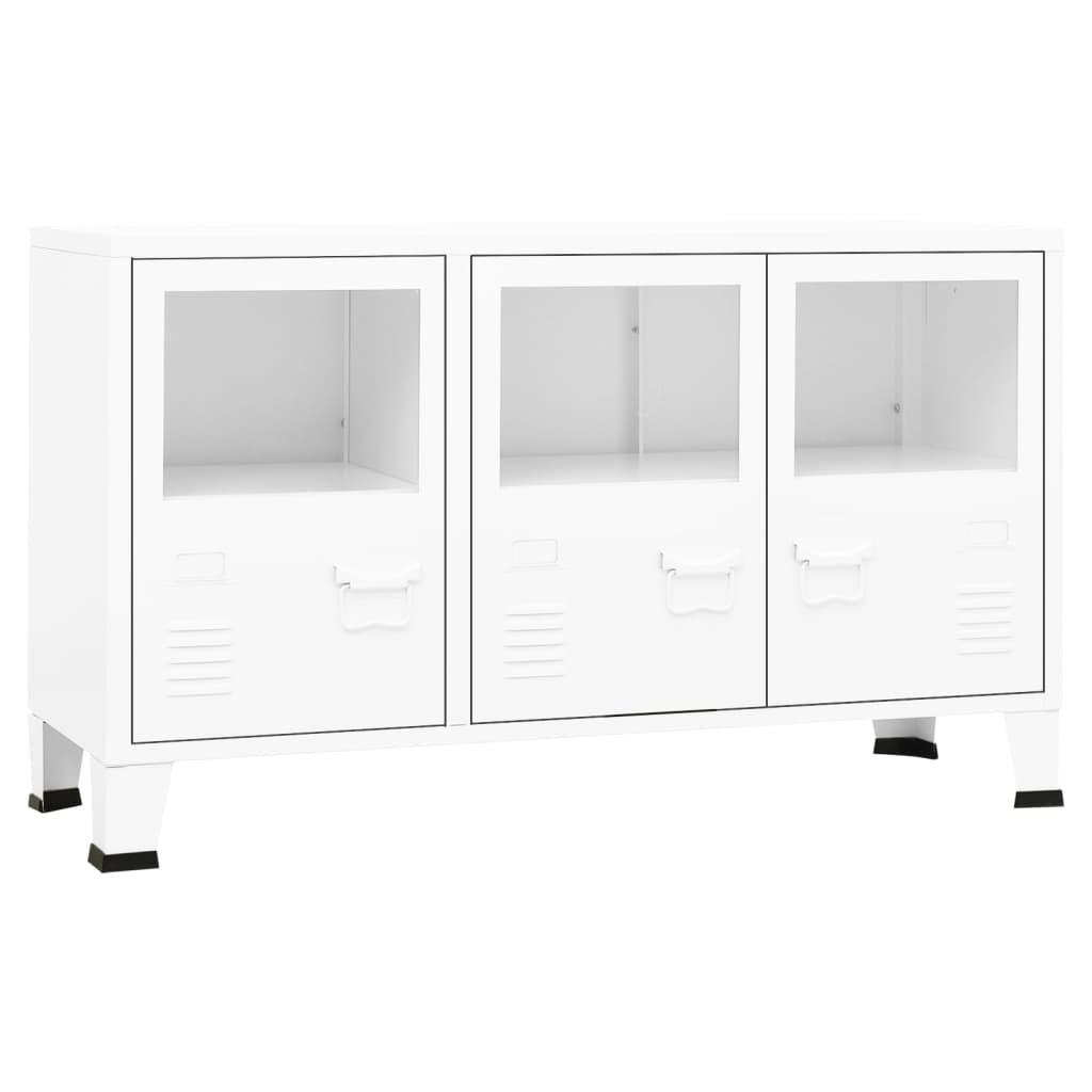 Buffet Industriel 105X35X62 Cm Métal Et Verre