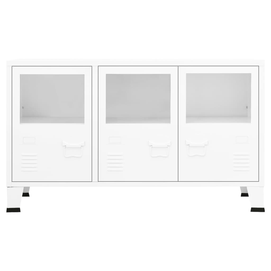 Buffet Industriel 105X35X62 Cm Métal Et Verre