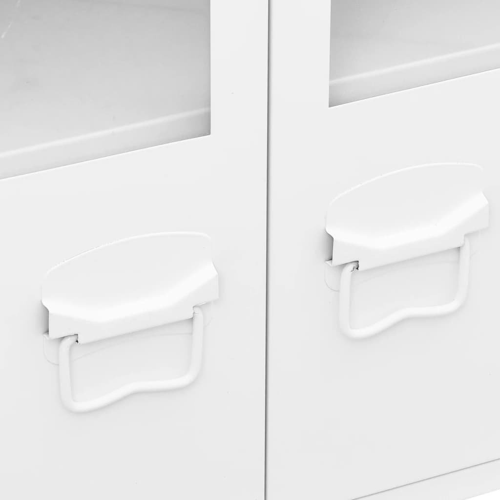 Buffet Industriel 105X35X62 Cm Métal Et Verre