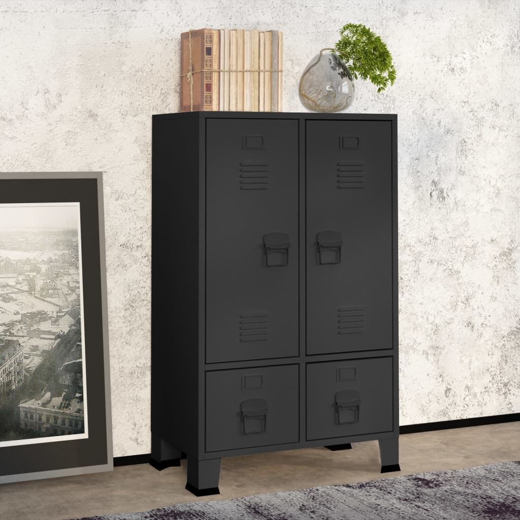 Garde-Robe Métal De Style Industriel 67X35X107 Cm