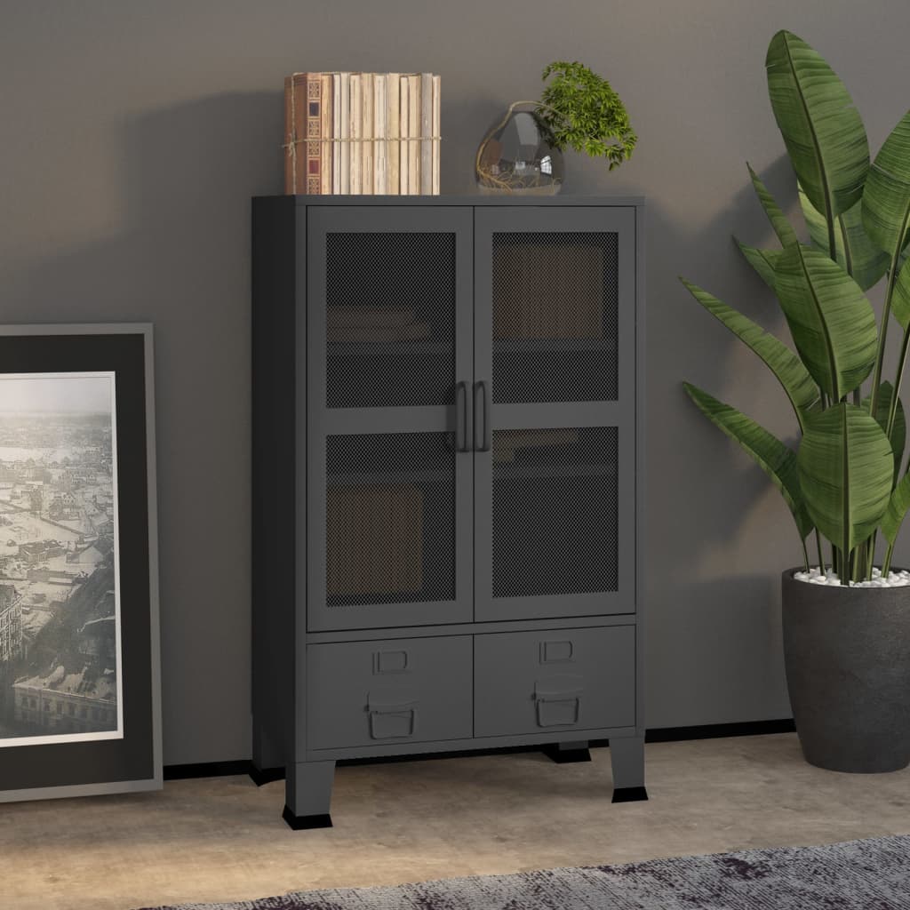 Coffre De Rangement Industriel 70X40X115 Cm Métal