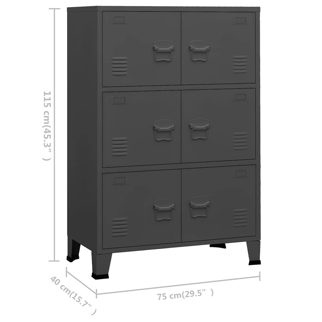Coffre De Rangement Industriel 75X40X Métal