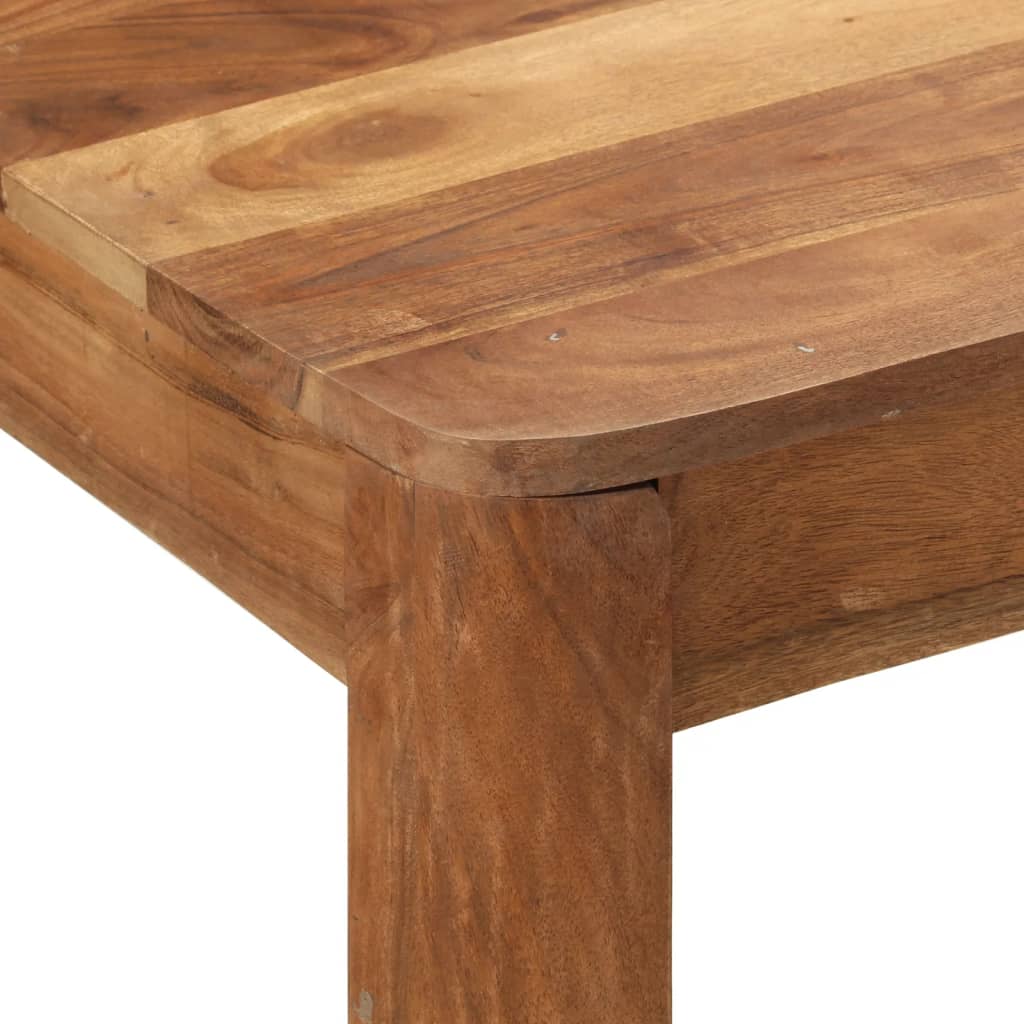 Table De Bar Bois Massif D'acacia Et Finition Miel 110X55X106Cm