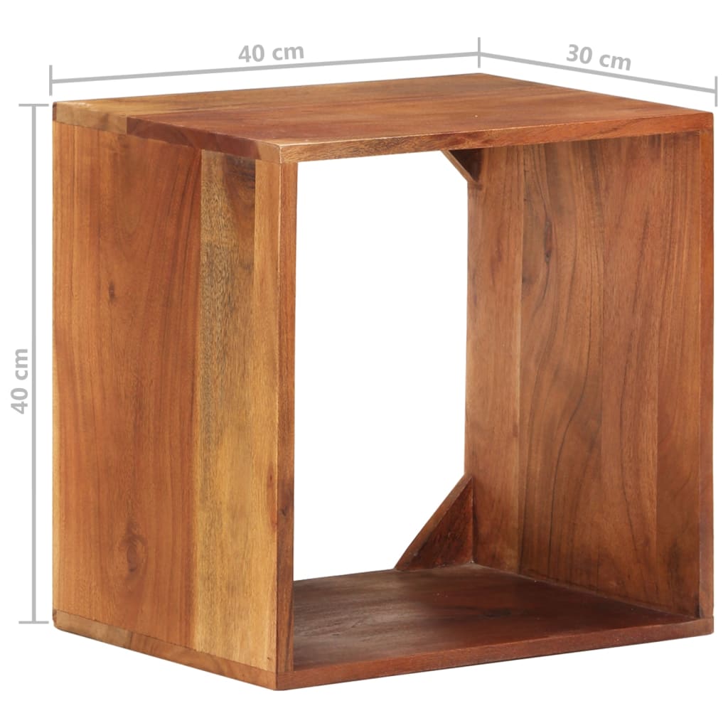 Étagère Murale 40X30X40 Cm Bois D'acacia Solide