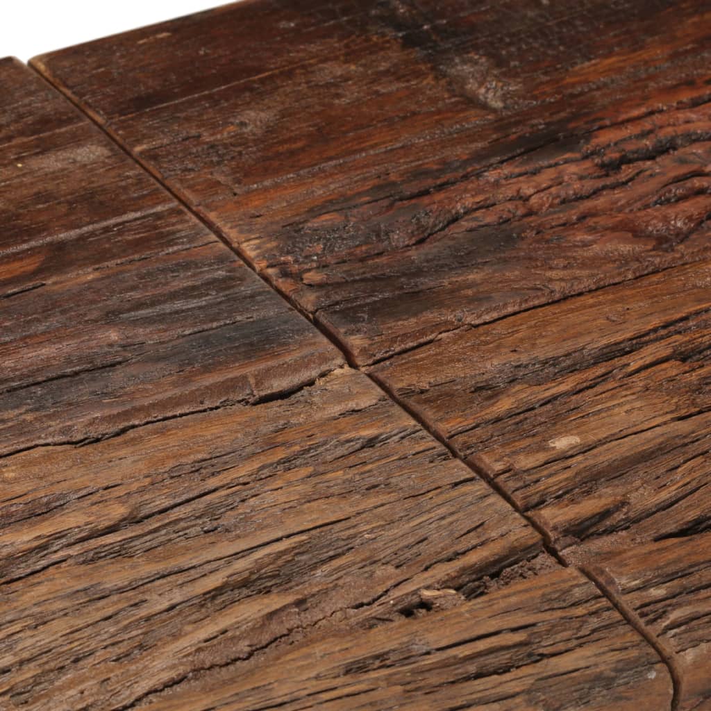 Table Console Acier Inoxydable Et De Mélèze Massif