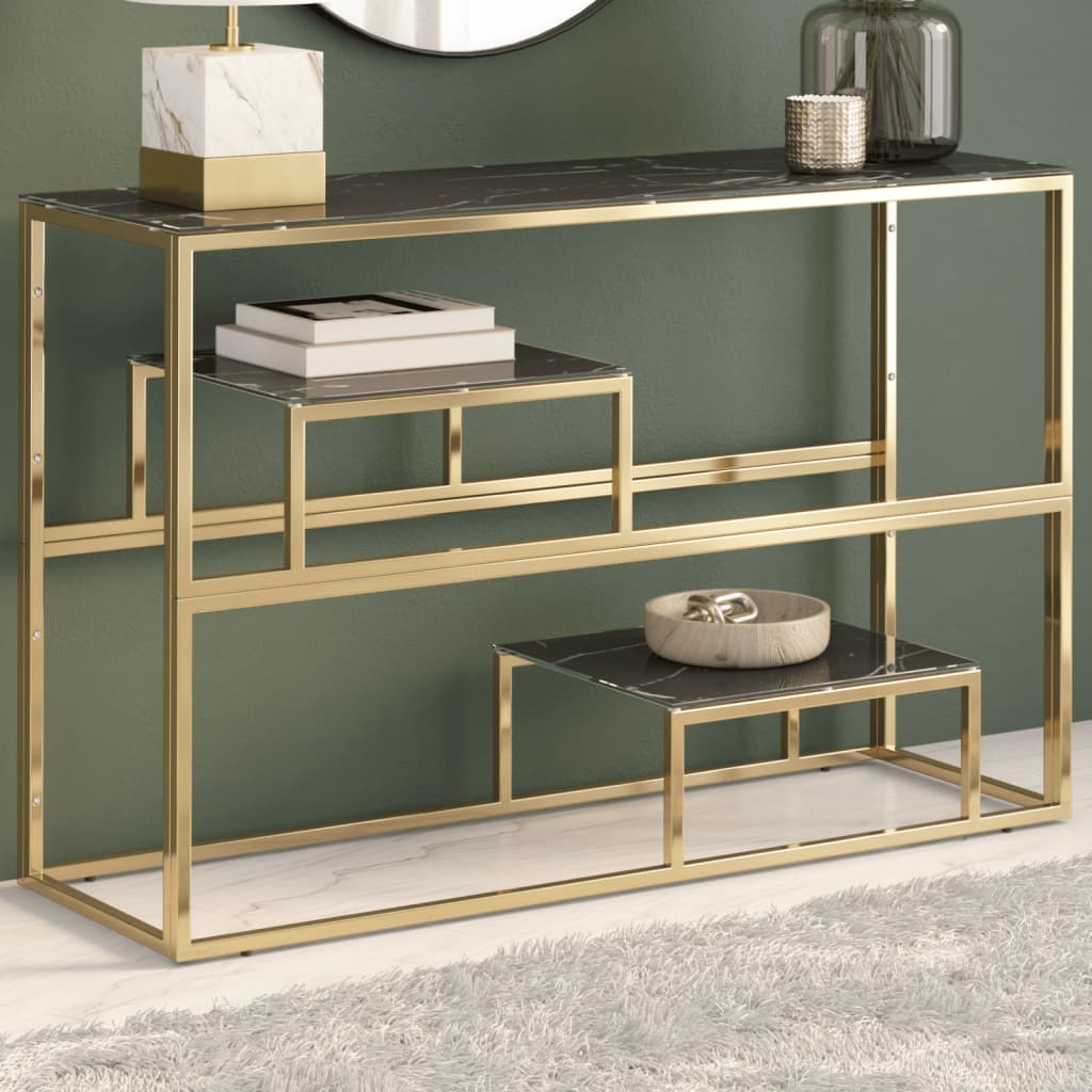Table Console Argenté Inox Et De Récupération Massif