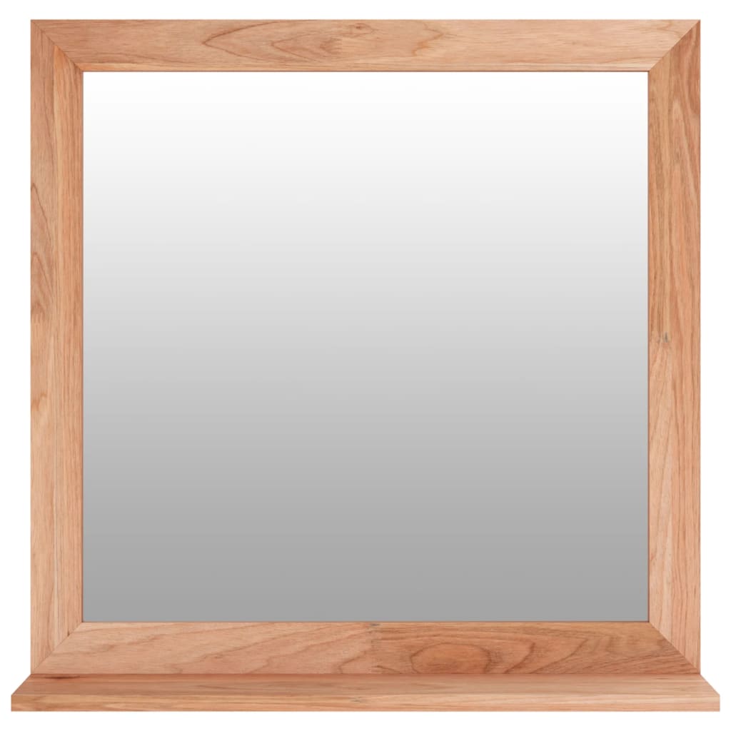 Miroir Mural 55X55 Cm Bois Massif De Noyer