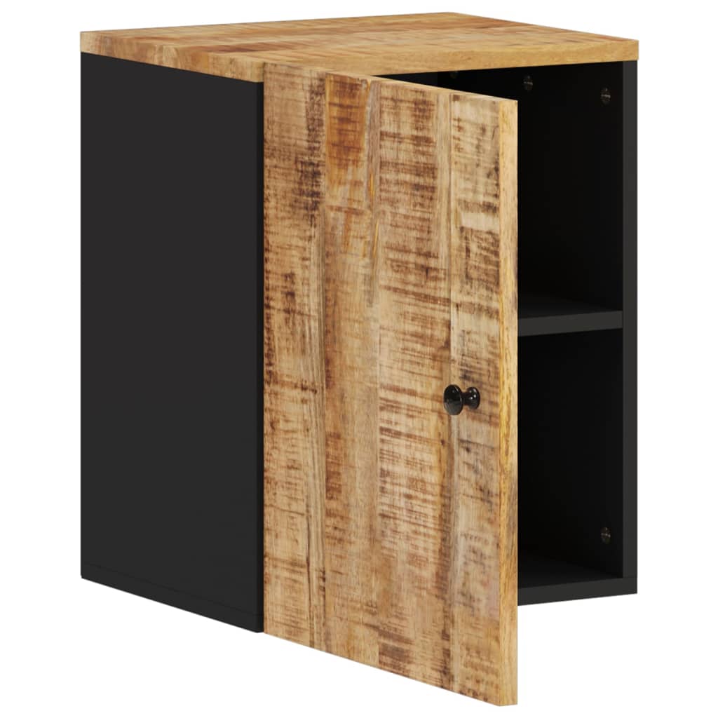 Armoire De Salle De Bain Murale 38X33X48Cm Bois Massif Manguier