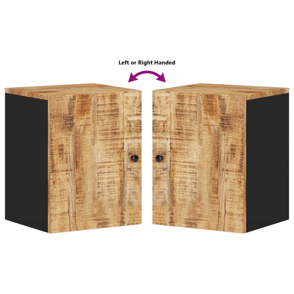 Armoire De Salle De Bain Murale 38X33X48Cm Bois Massif Manguier