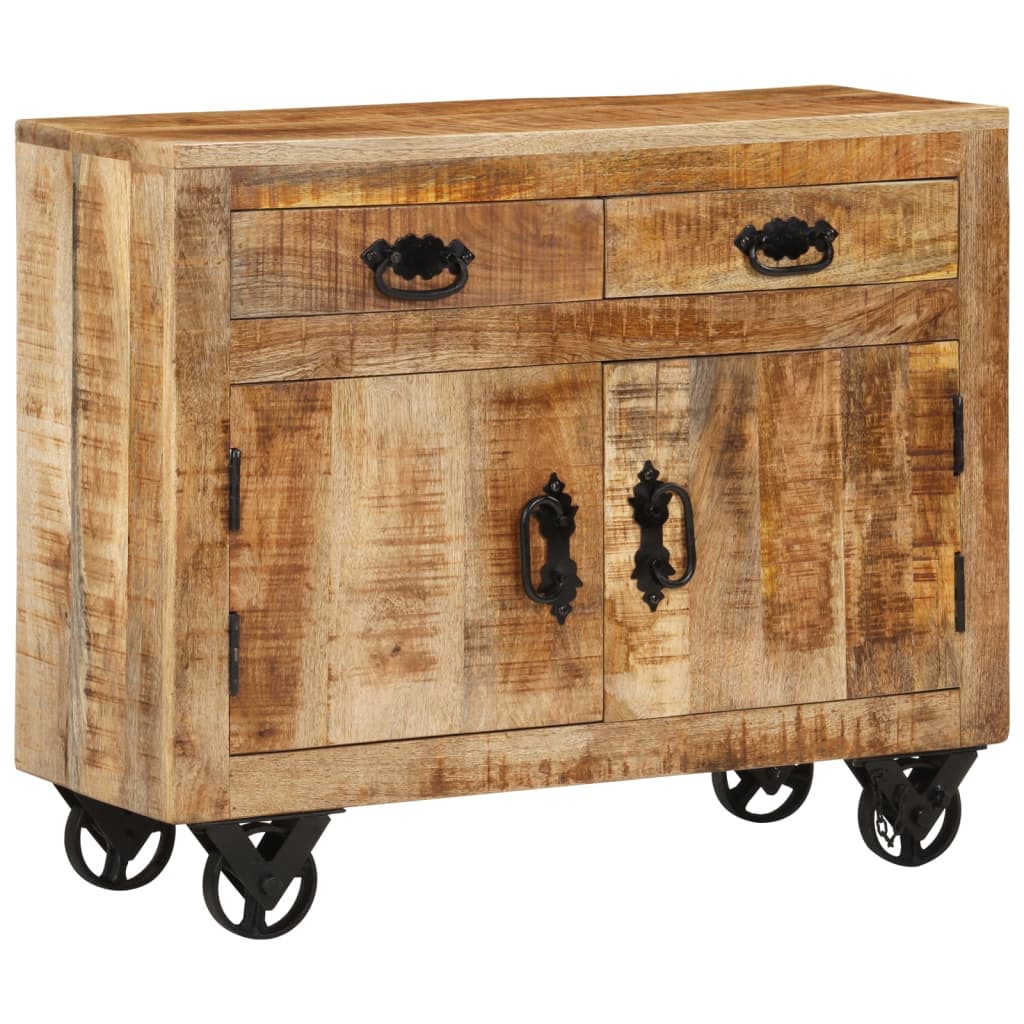 Buffet 80X30X Bois De Manguier Brut Massif