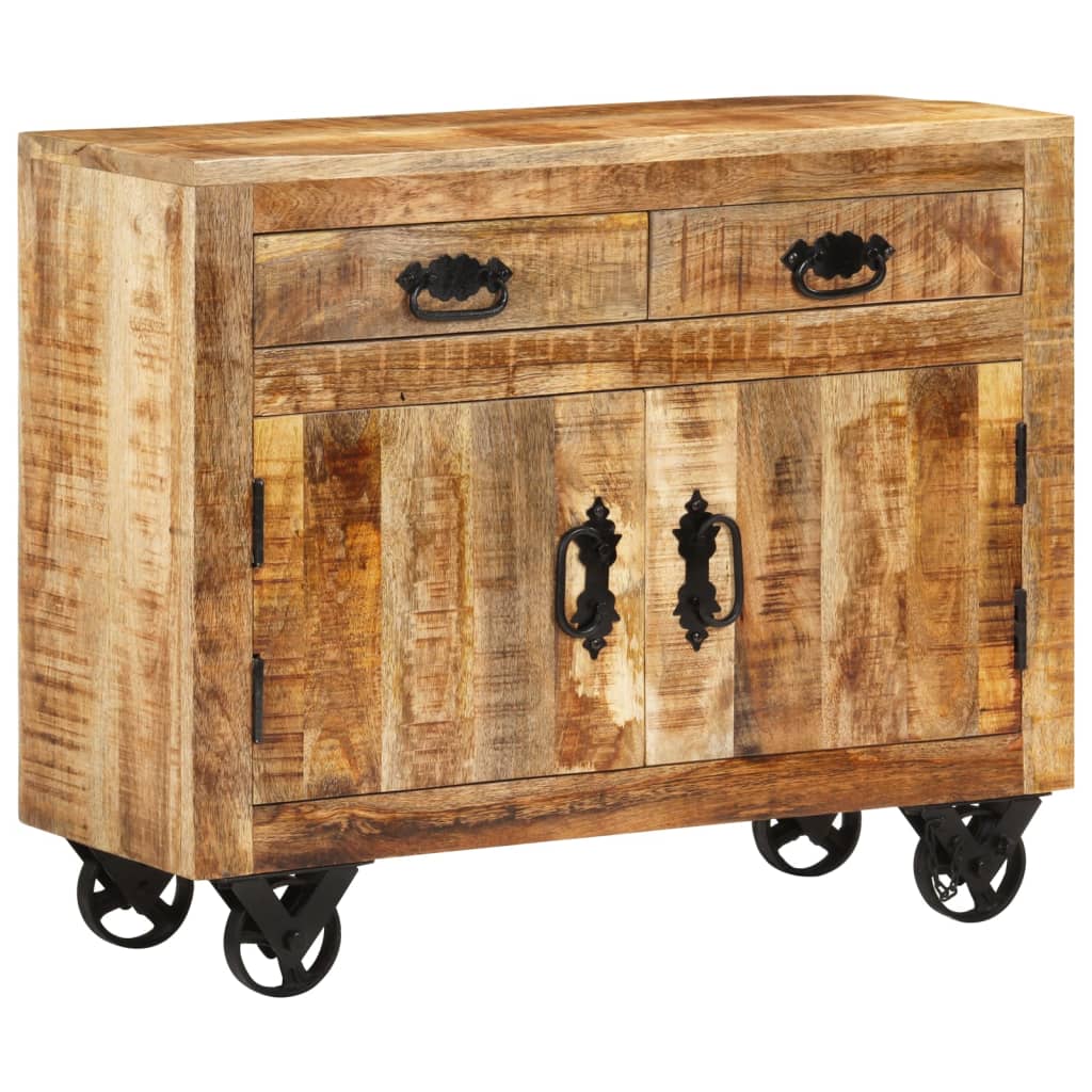 Buffet 80X30X Bois De Manguier Brut Massif