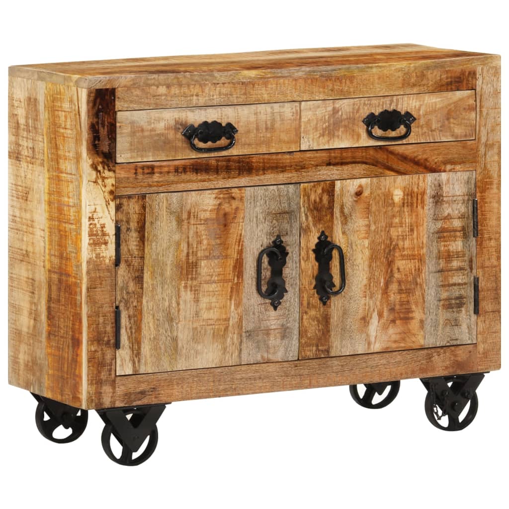 Buffet 80X30X Bois De Manguier Brut Massif