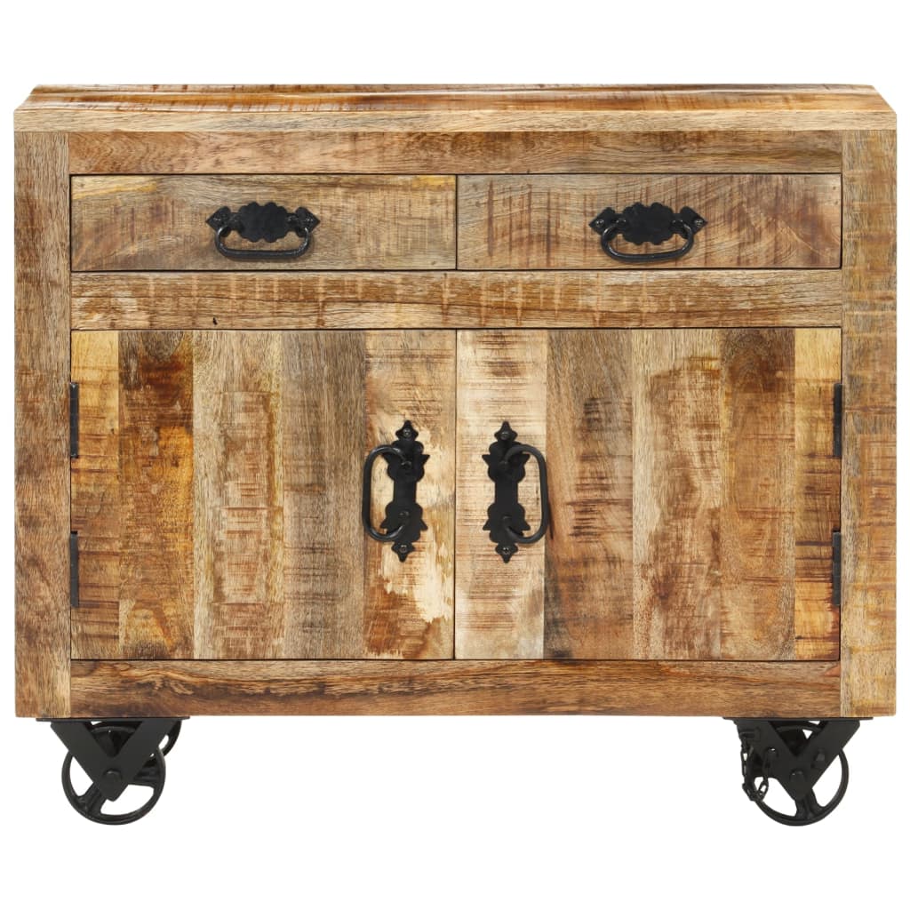 Buffet 80X30X Bois De Manguier Brut Massif