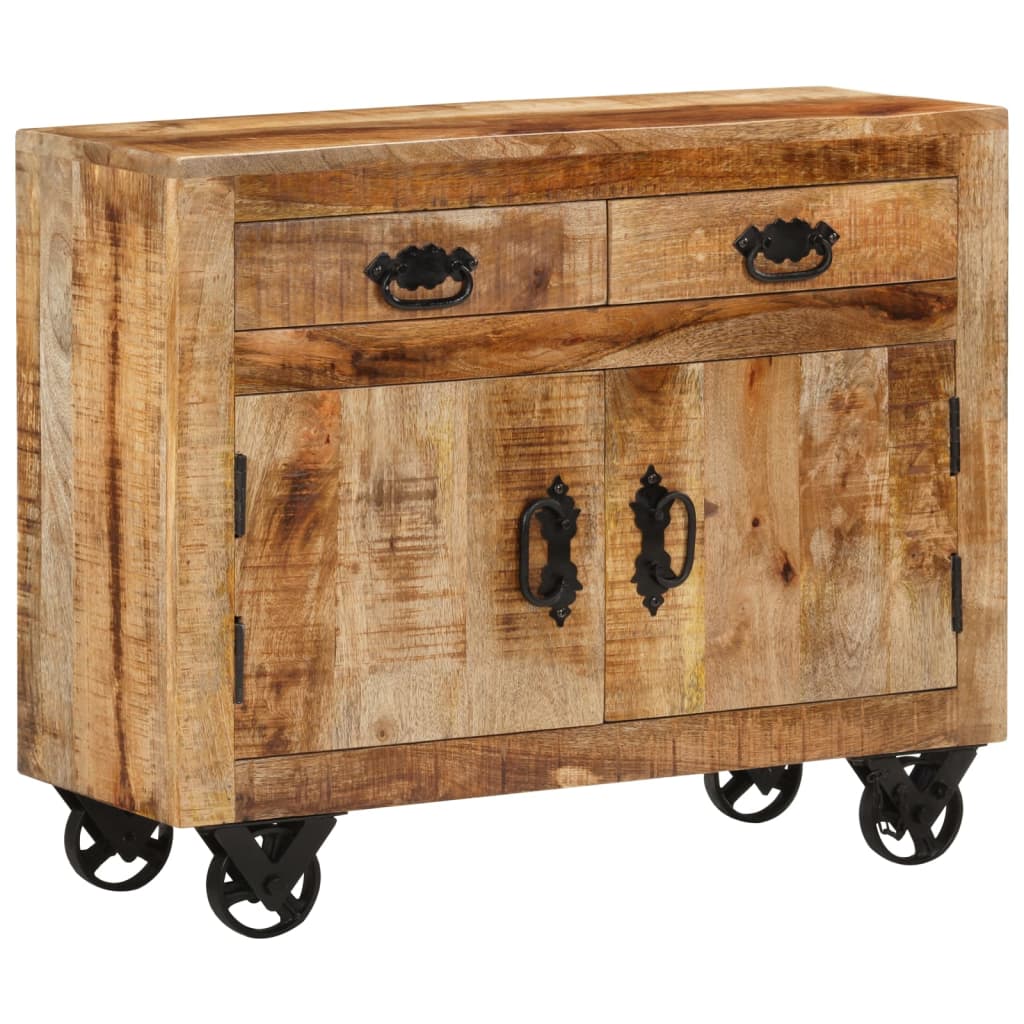 Buffet 80X30X Bois De Manguier Brut Massif