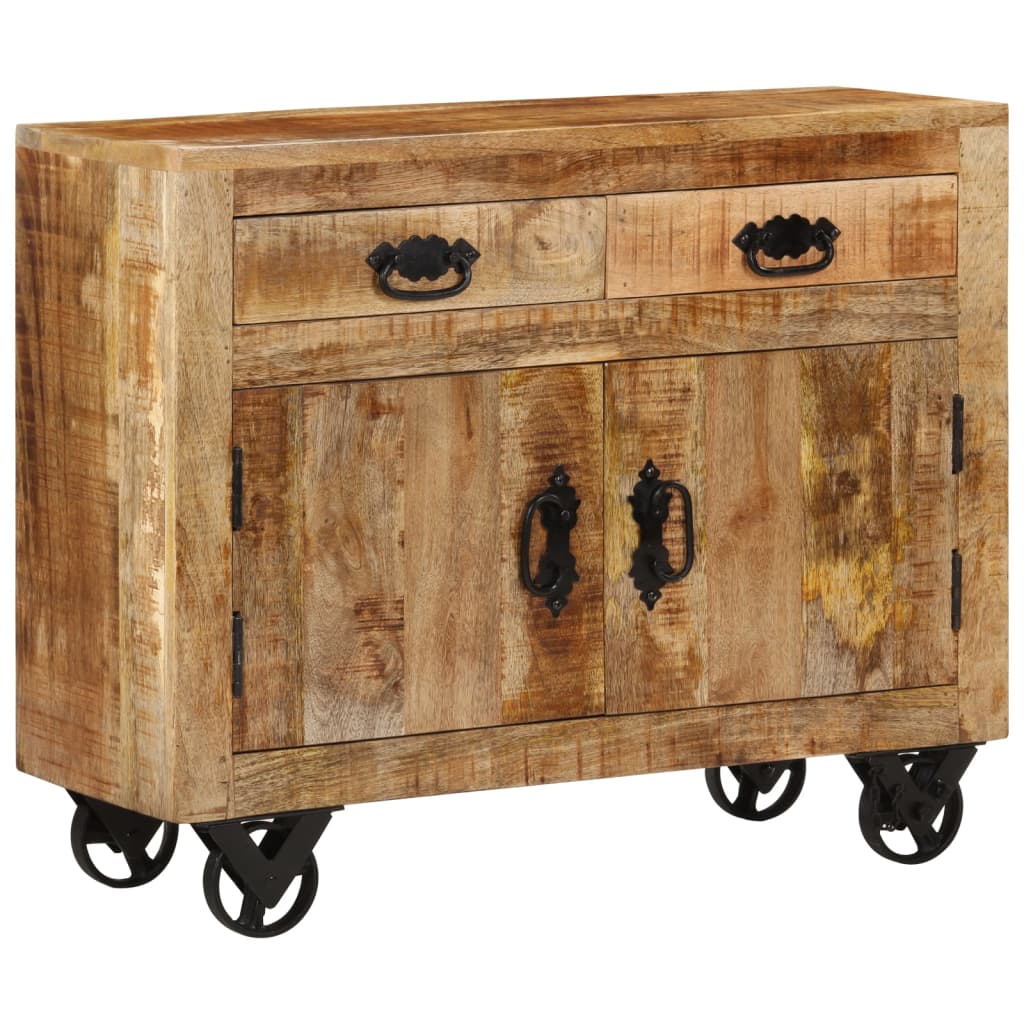Buffet 80X30X Bois De Manguier Brut Massif