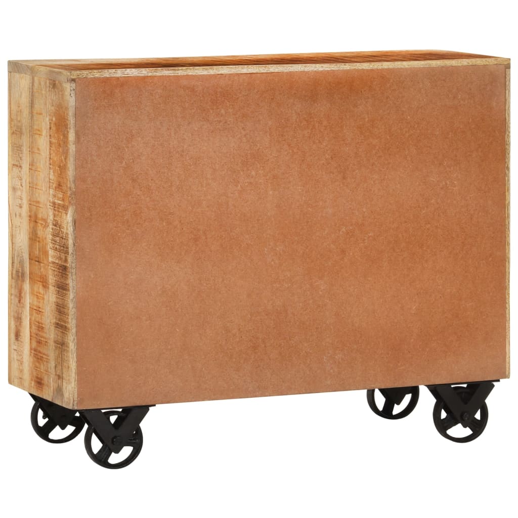 Buffet Avec 3 Tiroirs 80X30X Bois De Manguier Brut Massif