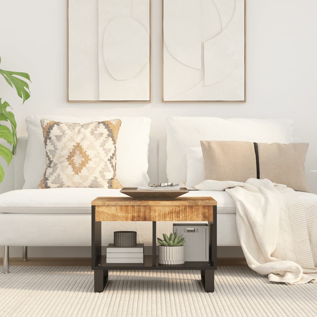 Table Basse 55X50X40 Cm Bois De Manguier Massif