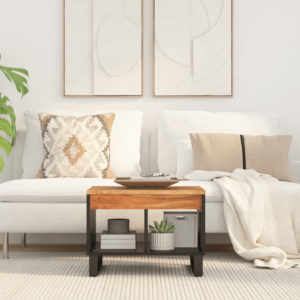 Table Basse 55X50X40 Cm Bois De Manguier Massif