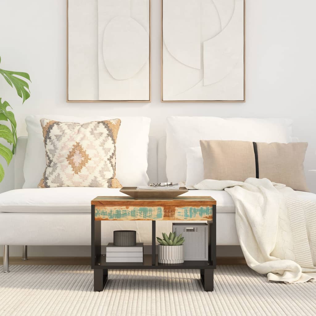 Table Basse 55X50X40 Cm Bois De Manguier Massif