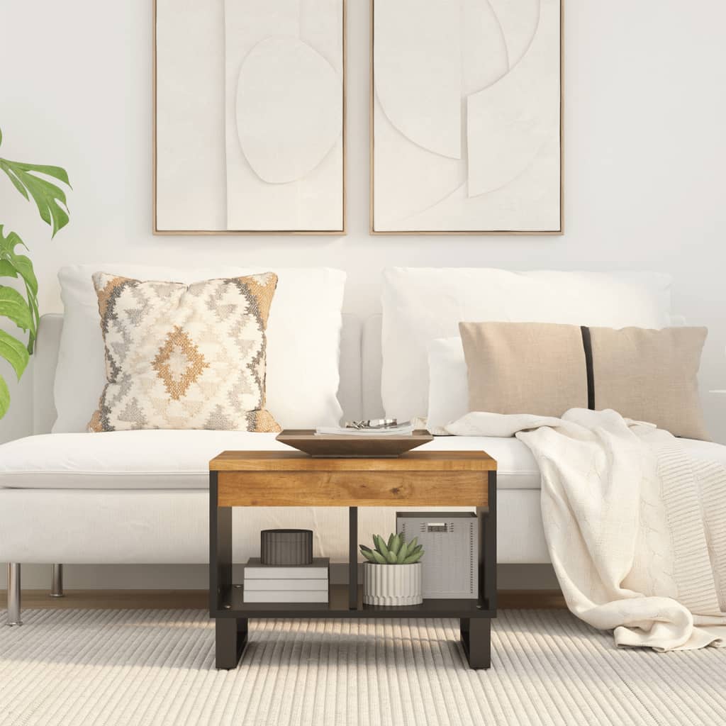 Table Basse 55X50X40 Cm Bois De Manguier Massif