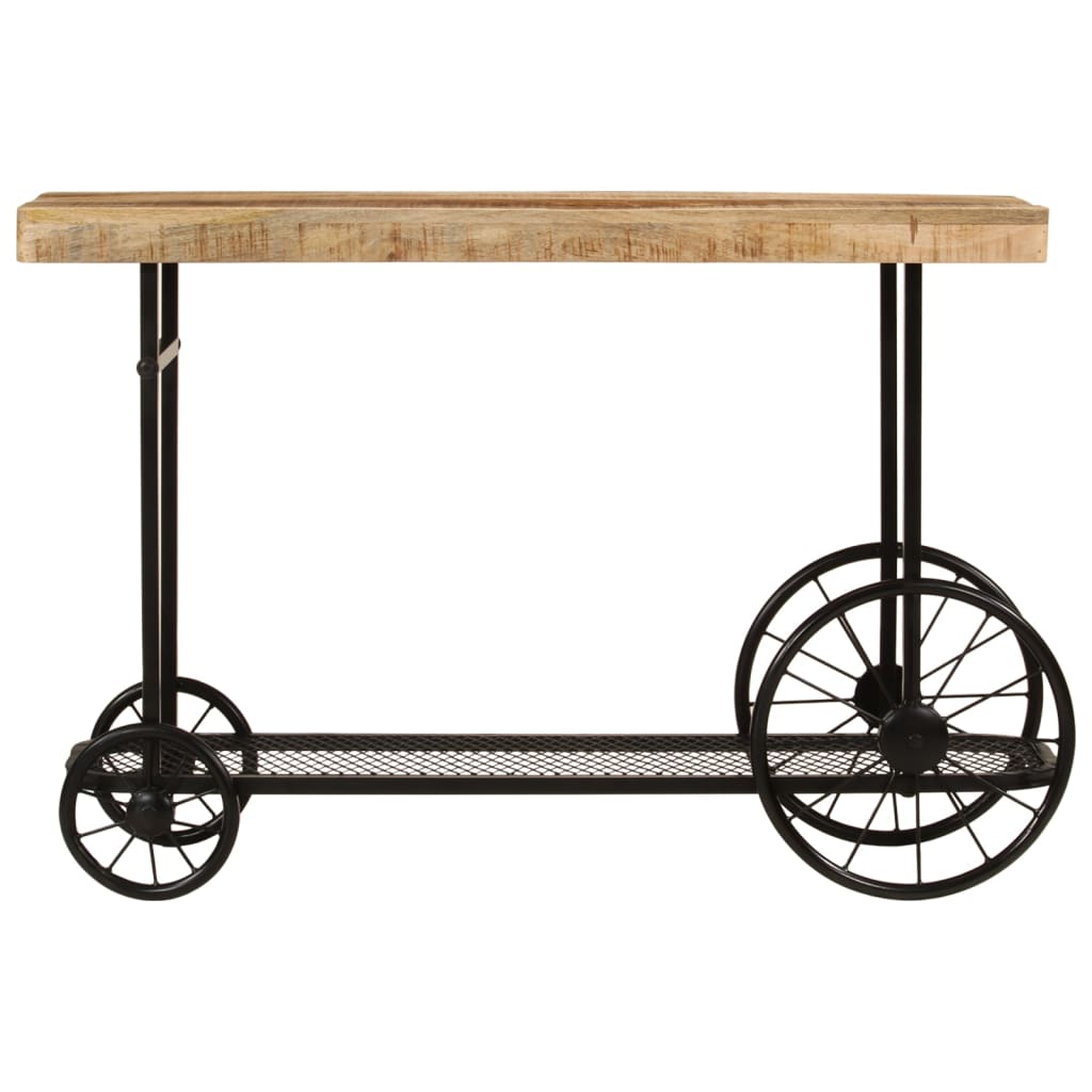Table Console 112X36X76 Cm Bois Massif De Manguier Et Fer