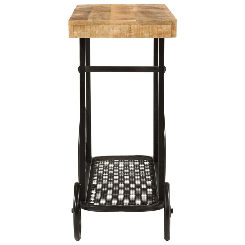 Table Console 112X36X76 Cm Bois Massif De Manguier Et Fer
