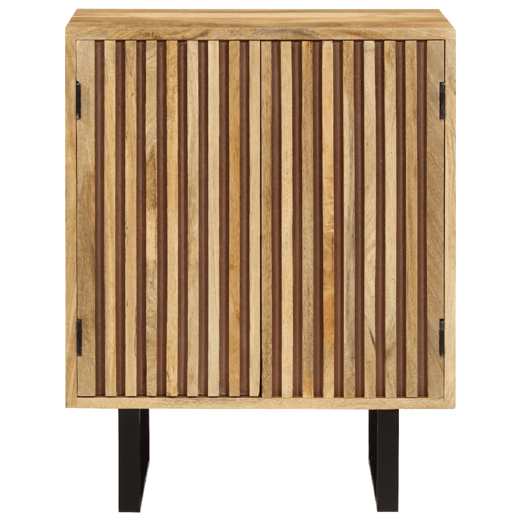 Buffet Avec 2 Portes 55X35X70 Cm Bois Massif De Manguier