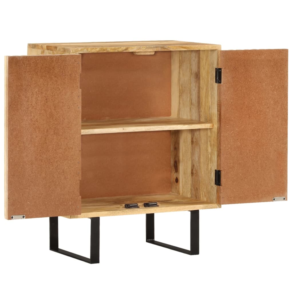 Buffet Avec 2 Portes 55X35X70 Cm Bois Massif De Manguier