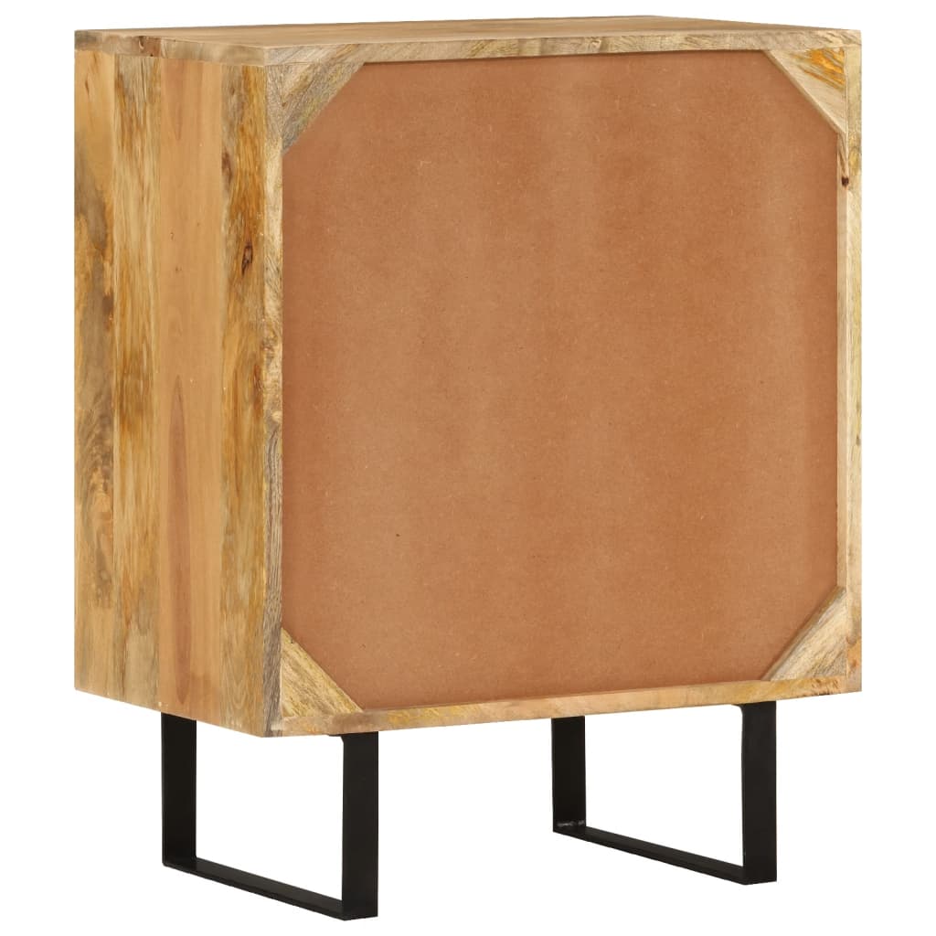 Buffet Avec 2 Portes 55X35X70 Cm Bois Massif De Manguier