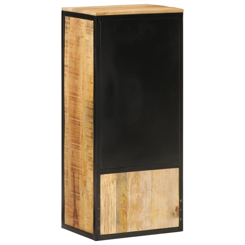 Armoire De Salle De Bain 40X27X90Cm Bois Massif Manguier Et Fer