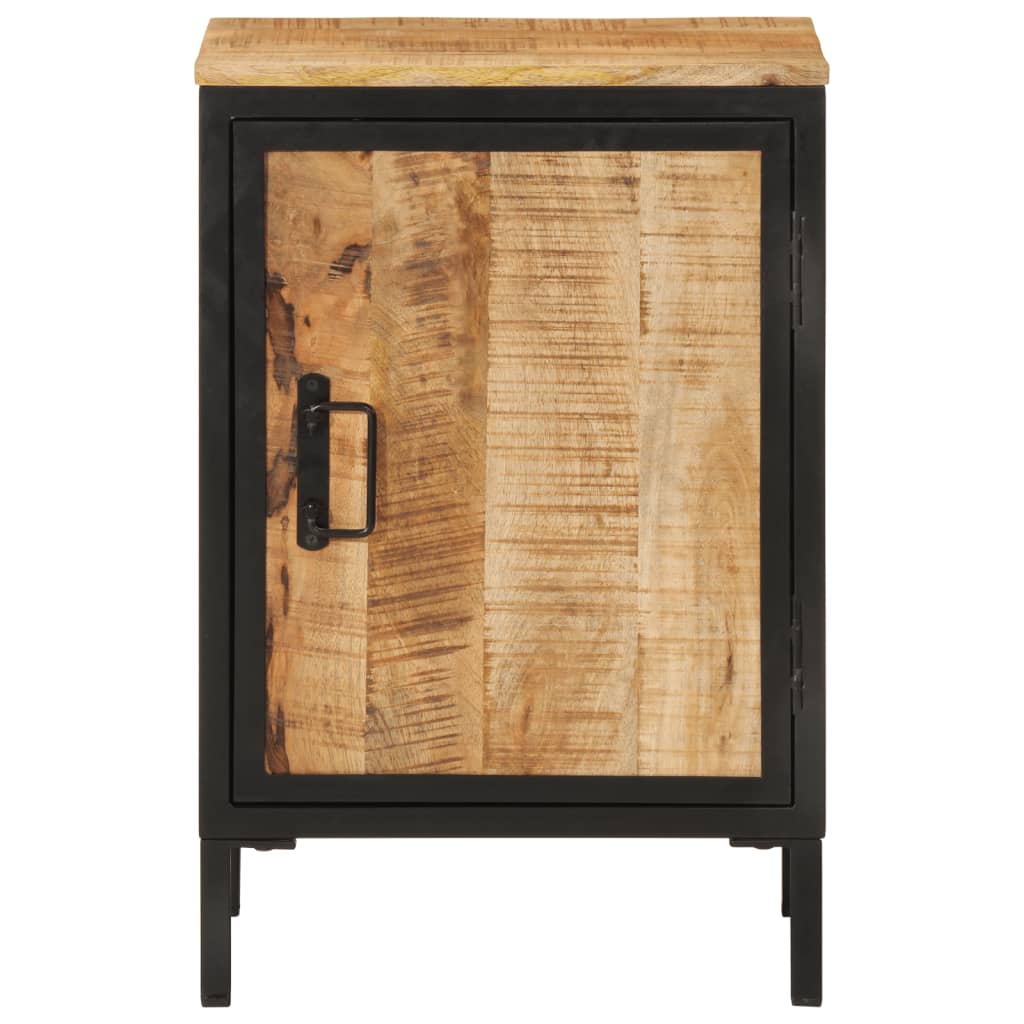 Armoire De Salle De Bain 40X30X60Cm Bois Massif Manguier Et Fer