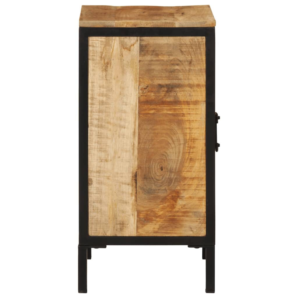 Armoire De Salle De Bain 40X30X60Cm Bois Massif Manguier Et Fer