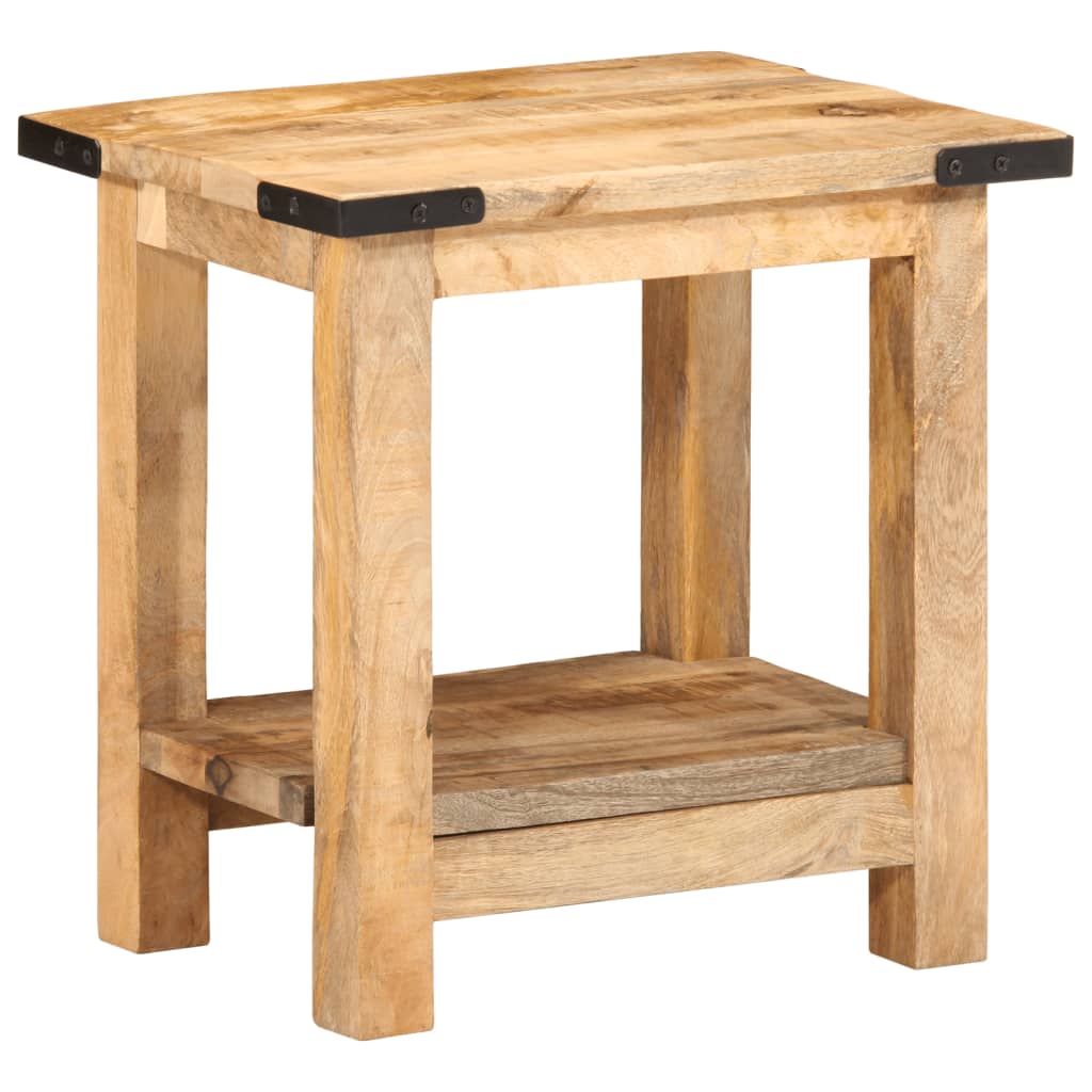 Table D'appoint 40X30X40 Cm Bois Massif De Manguier Brut