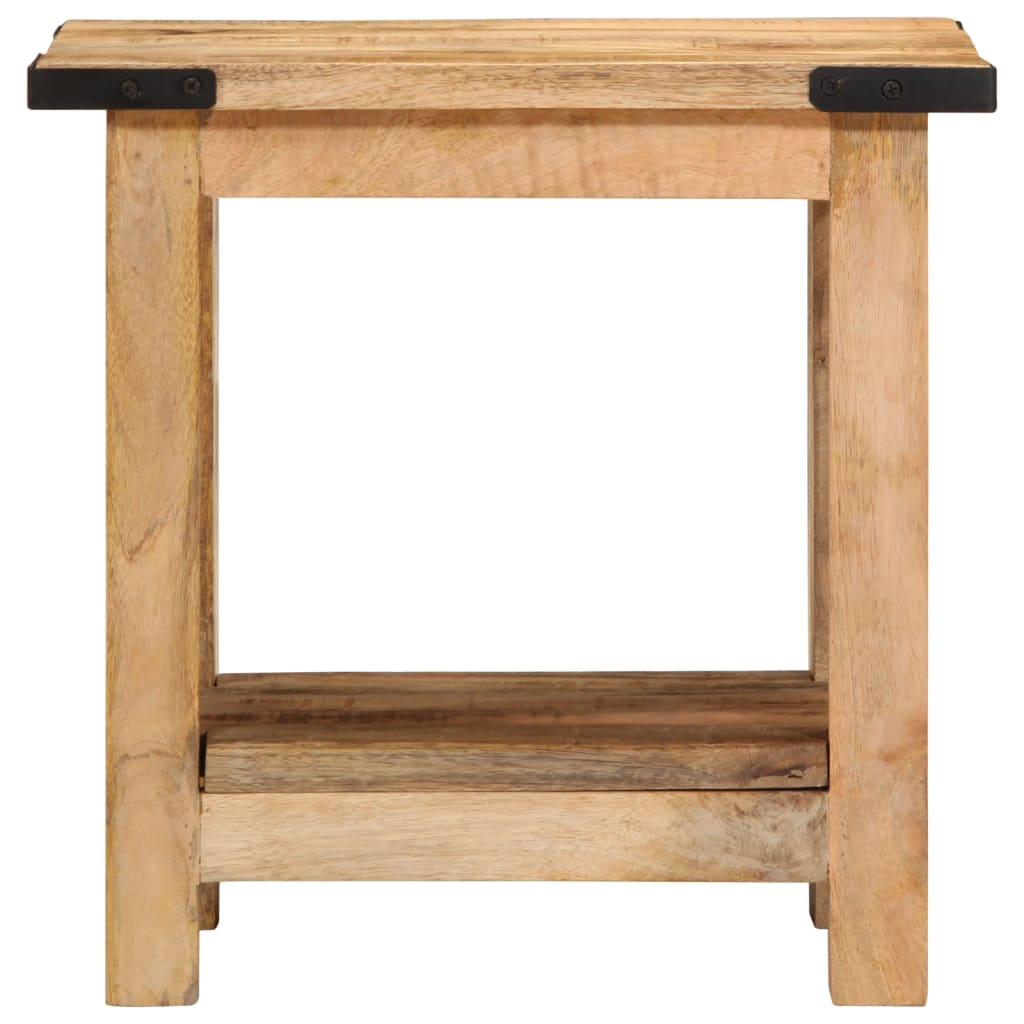 Table D'appoint 40X30X40 Cm Bois Massif De Manguier Brut