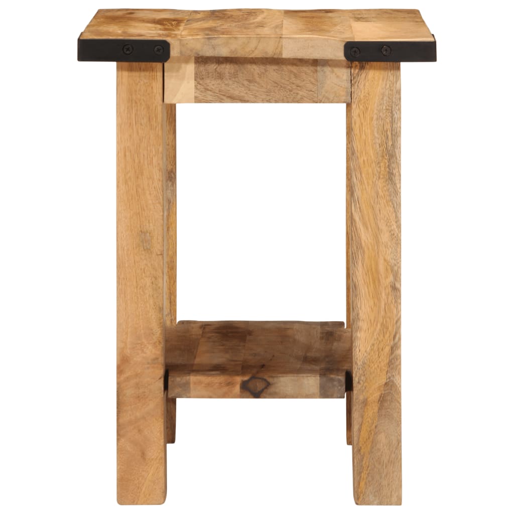 Table D'appoint 40X30X40 Cm Bois Massif De Manguier Brut