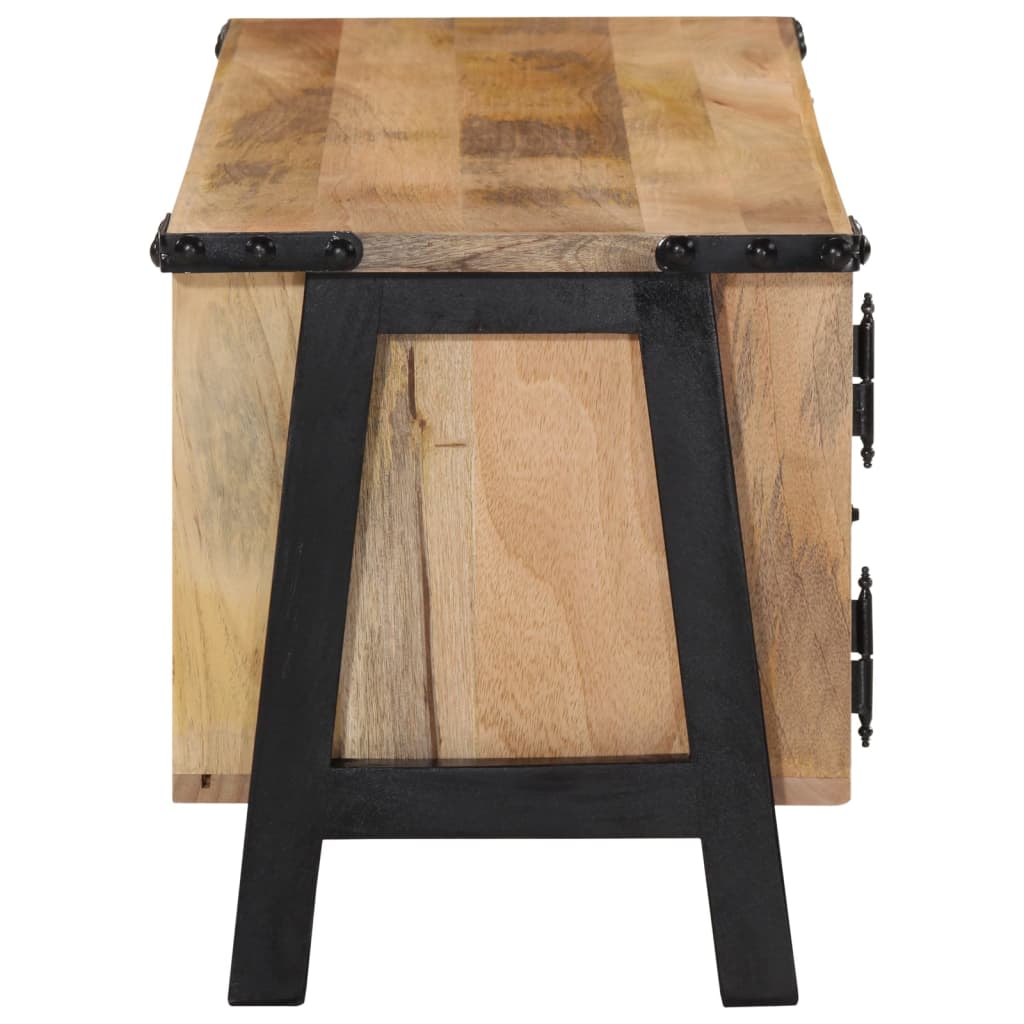 Meuble Tv 110X35X40 Cm Bois Massif De Manguier
