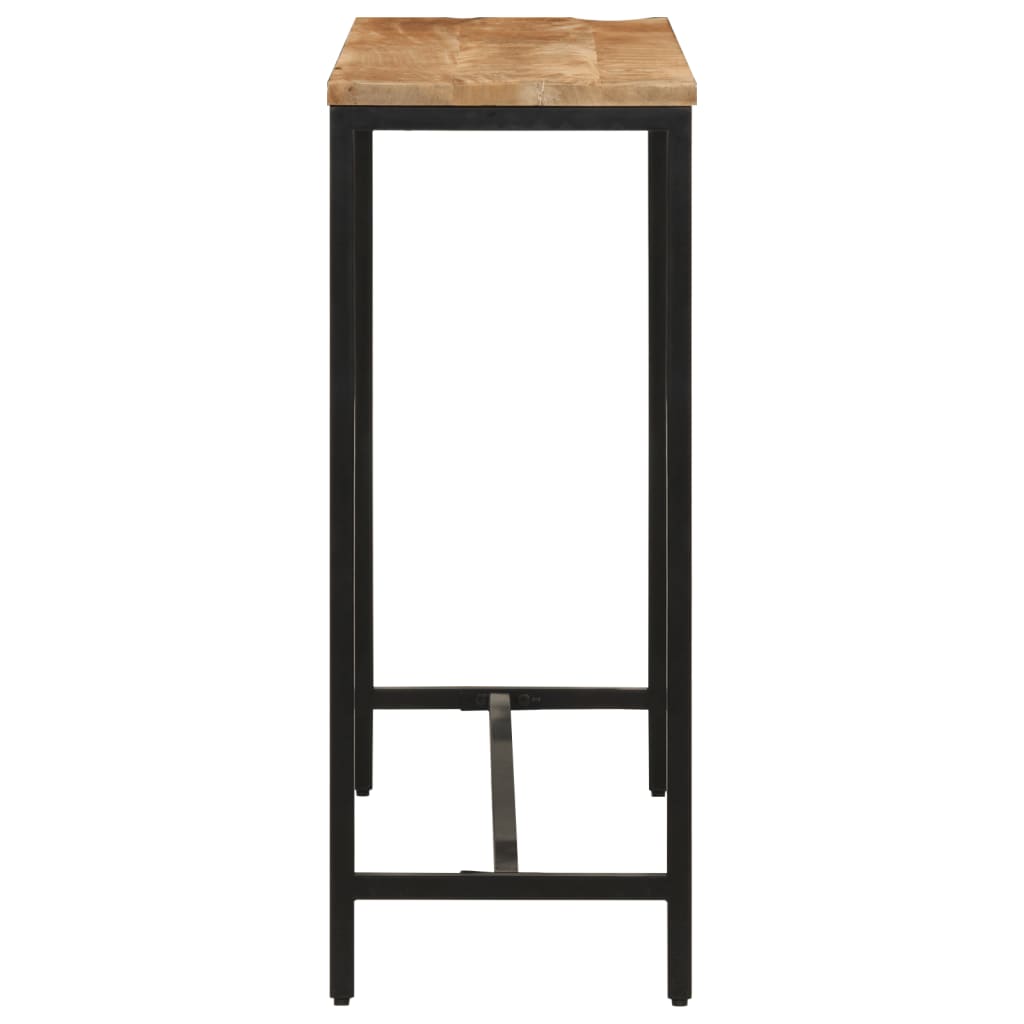 Table Console 110X30X75 Cm Bois De Manguier Massif Brut Et Fer