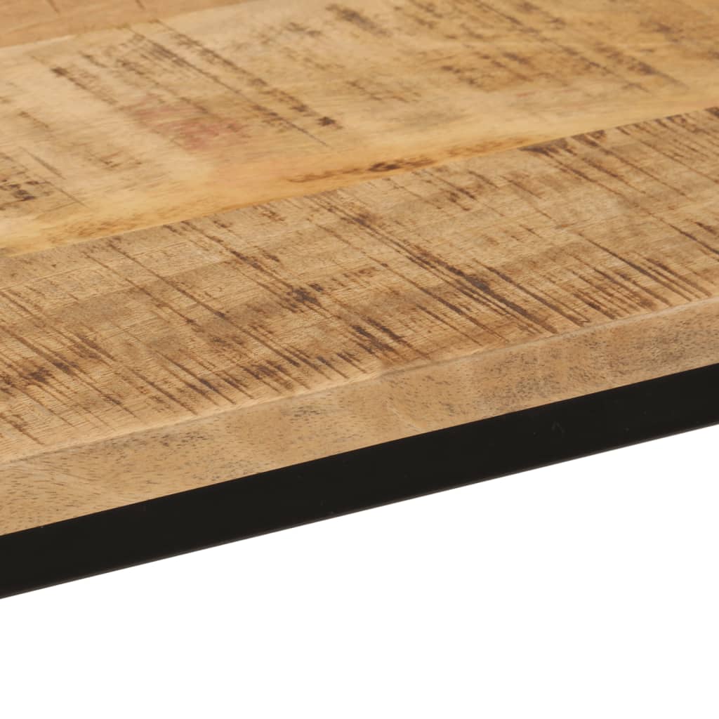 Table Console 110X30X75 Cm Bois De Manguier Massif Brut Et Fer