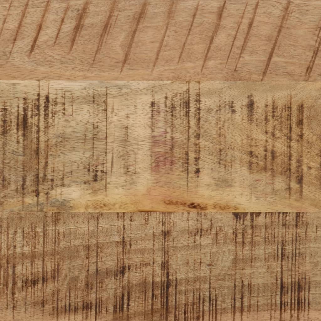 Table Console 110X30X75 Cm Bois De Manguier Massif Brut Et Fer